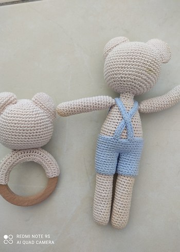 Fisher Price Pastel Gri Örgü Ayıcık