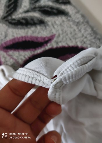 Beyaz Bebek Body, Kısa Kollu, Pamuklu - Görsel 5