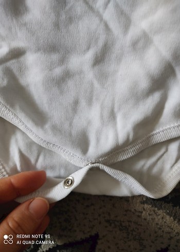 Beyaz Bebek Body, Kısa Kollu, Pamuklu - Görsel 2