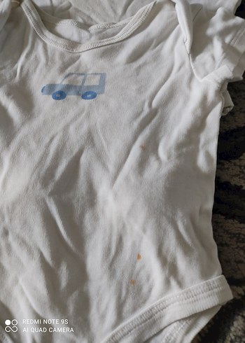 Beyaz Bebek Body, Kısa Kollu, Pamuklu - Görsel 6