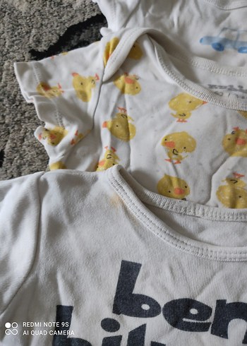 Beyaz Bebek Body, Kısa Kollu, Pamuklu - Görsel 3