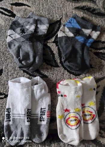 Desenli Gri Erkek Çorapları Seti - Görsel 3