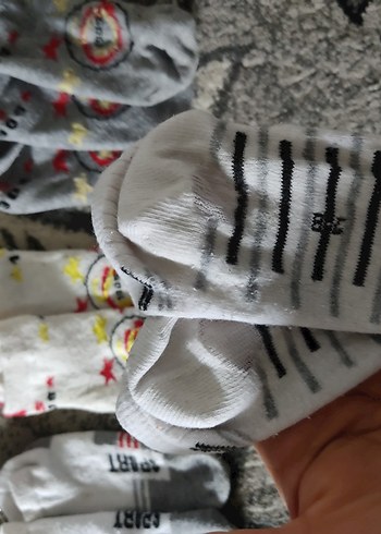 Desenli Gri Erkek Çorapları Seti - Görsel 5