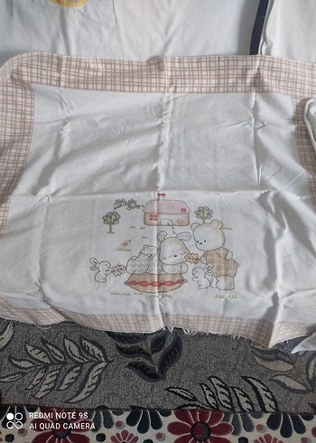 Beyaz Pastel Nakışlı Çocuk Uyku Örtüleri - Görsel 2