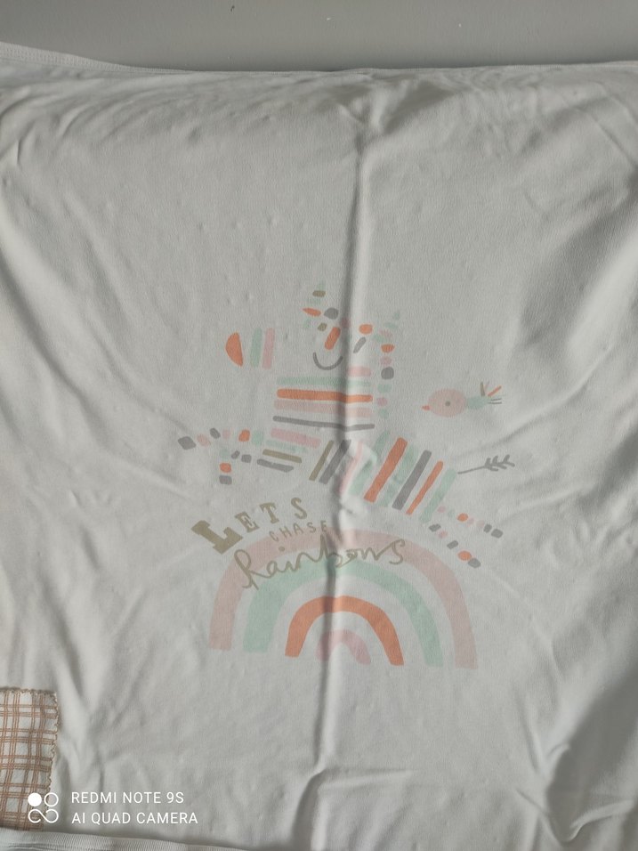 Beyaz Pastel Nakışlı Çocuk Uyku Örtüleri - Görsel 4