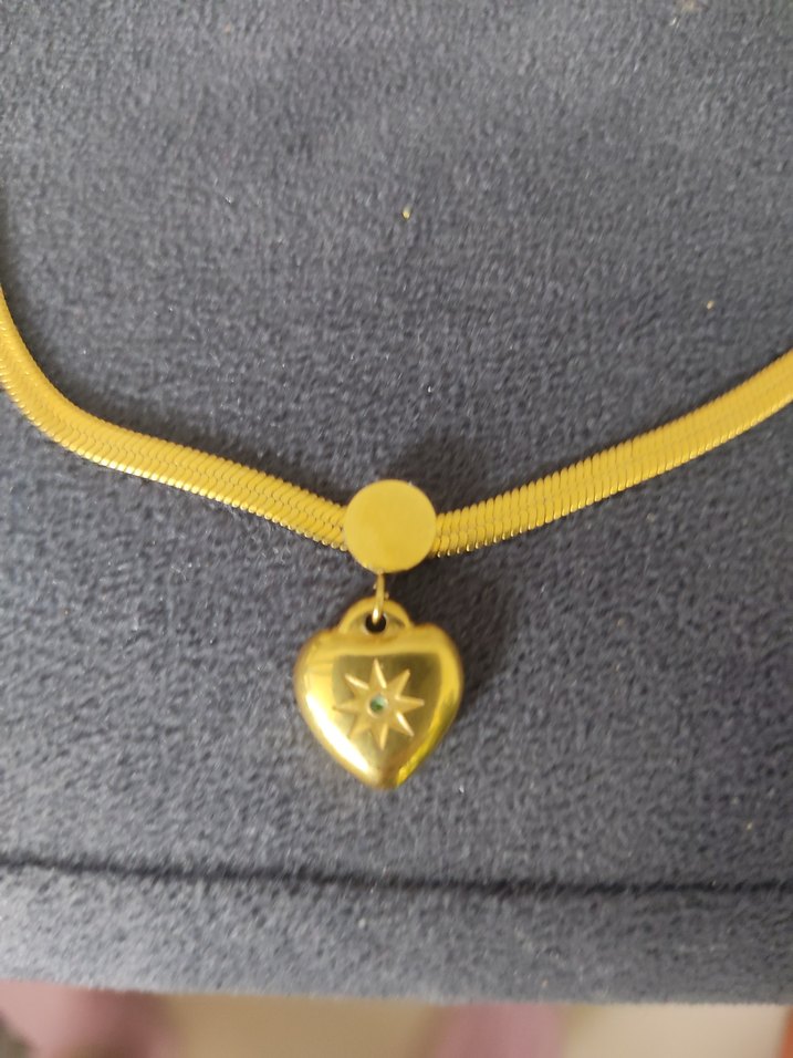 Sarı Zincir Detaylı Uzun Kadın Kolye - Görsel 2