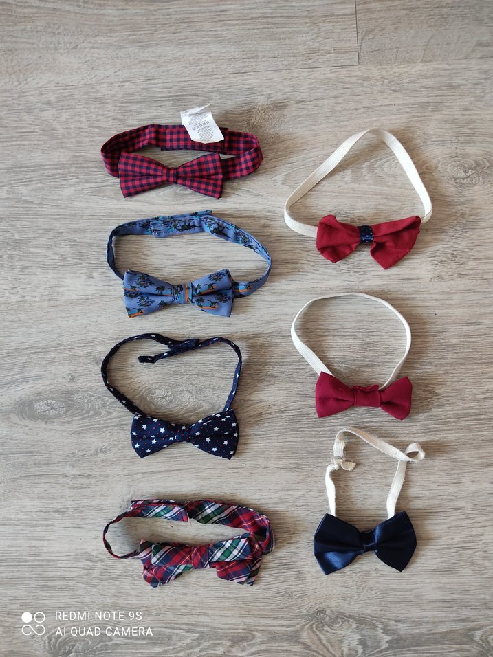 Çocuklar İçin Vintage Çok Renkli Papyon Seti - Görsel 2