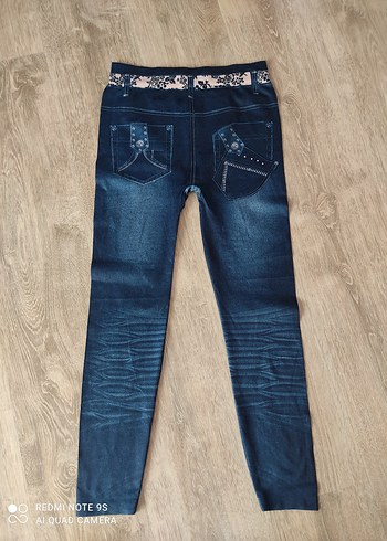 H&M Rahat Kesim Baskılı Kot Tayt