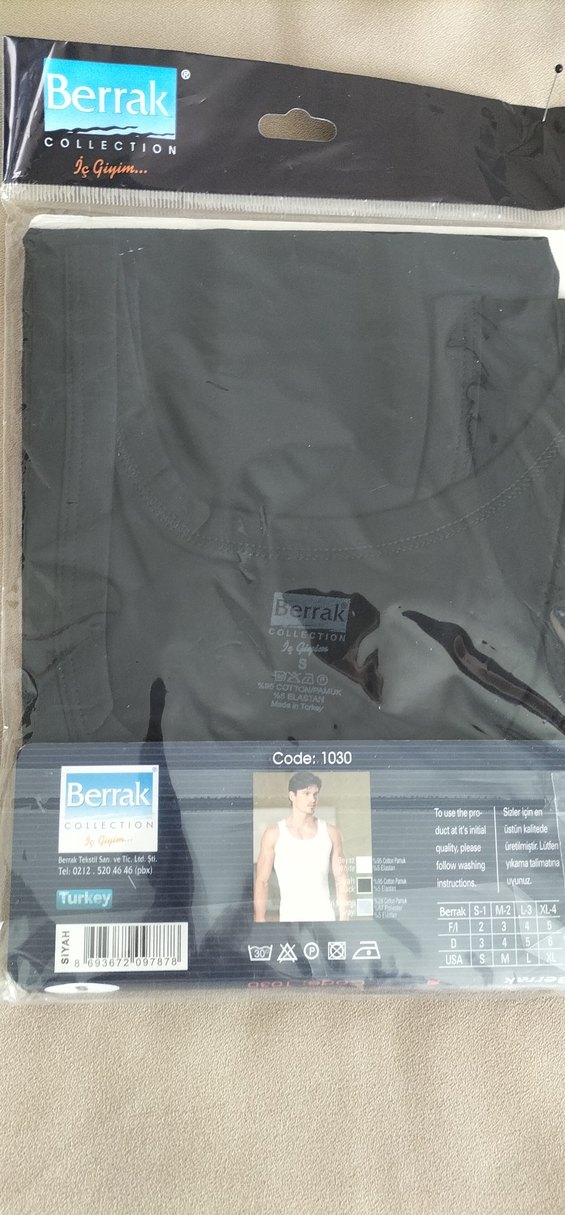 Berrak Erkek Beyaz Atlet, Dar Kesim, Normal Boy - Görsel 2