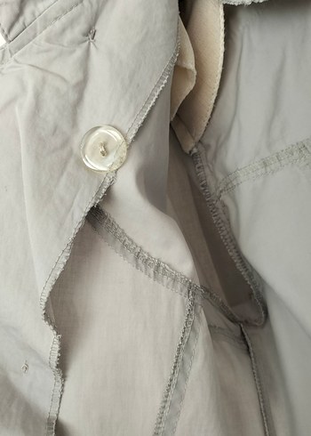 Kadın Gri Uzun Kuşaklı Trençkot - Görsel 6