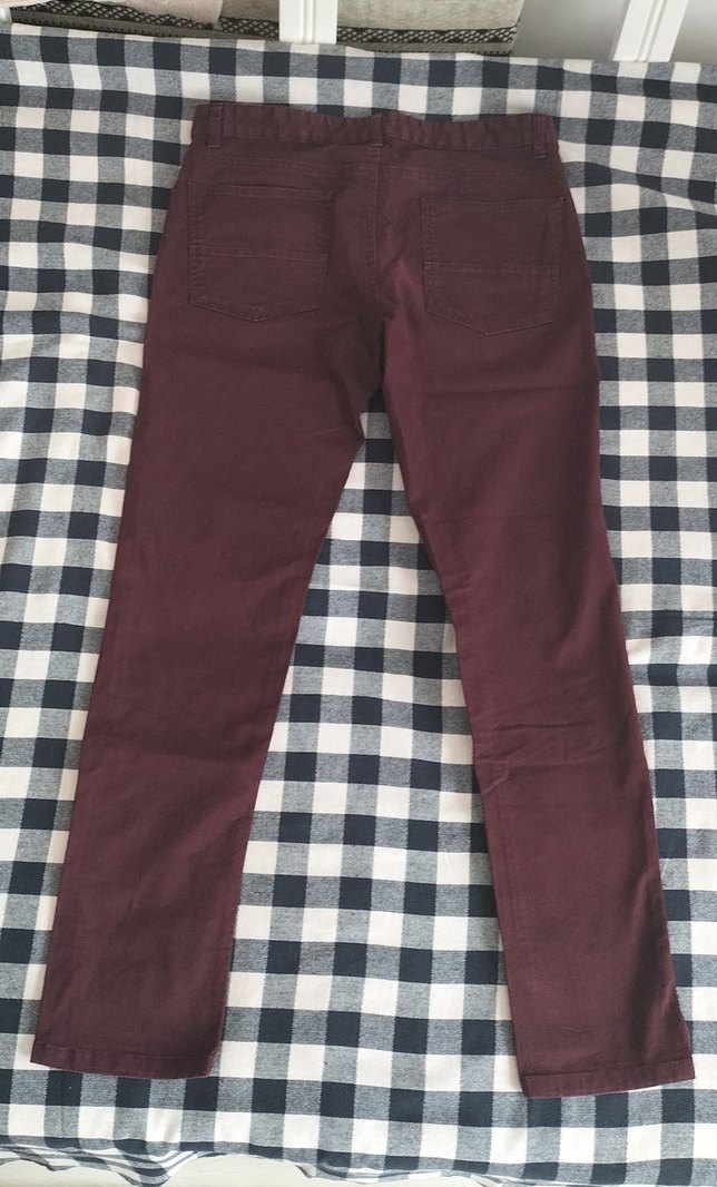 Bordo Kadın Kumaş Pantolon Regular Fit - Görsel 3
