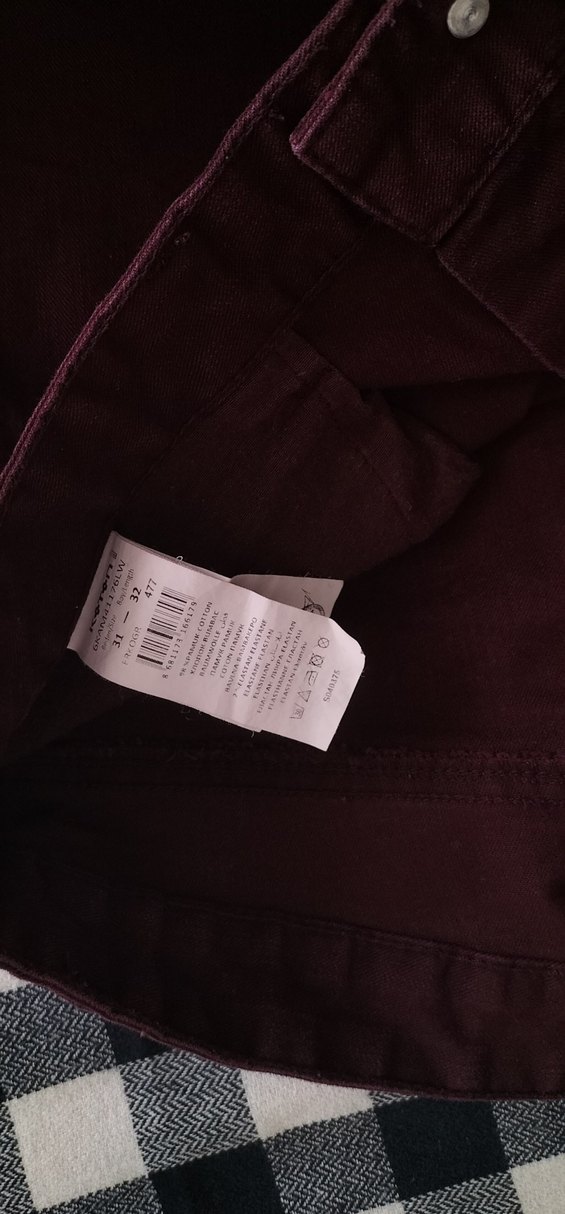 Bordo Kadın Kumaş Pantolon Regular Fit - Görsel 5