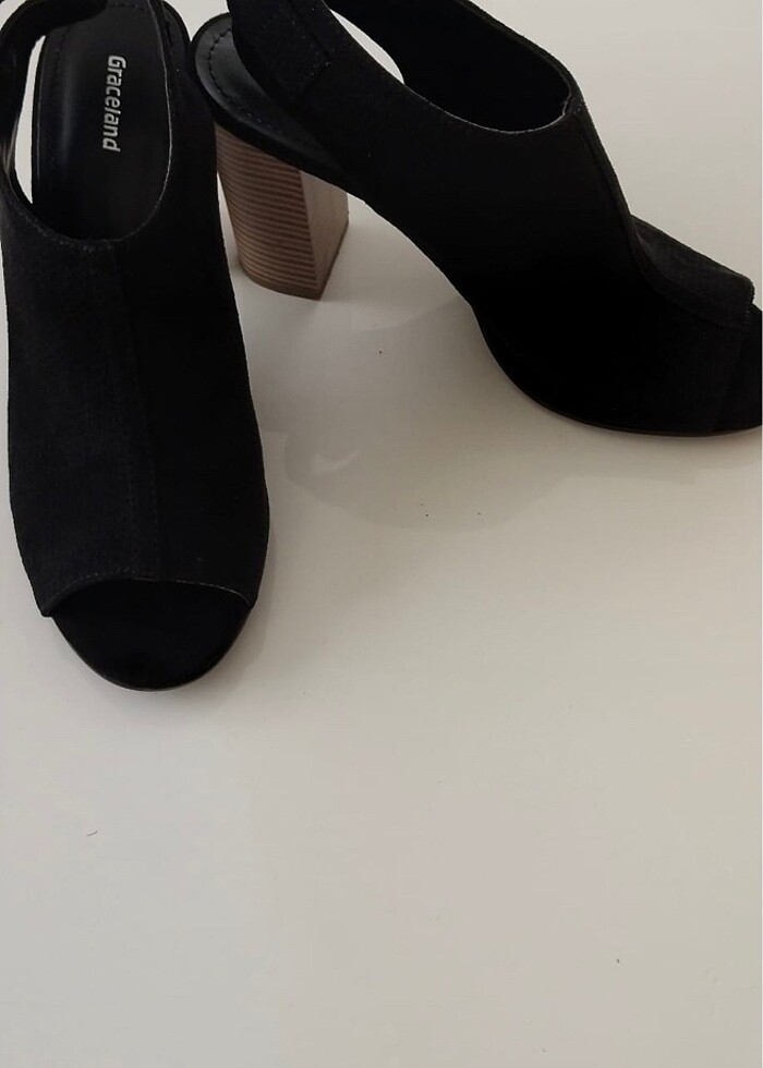 Nubuk Topuklu Ayakkabı - Görsel 3