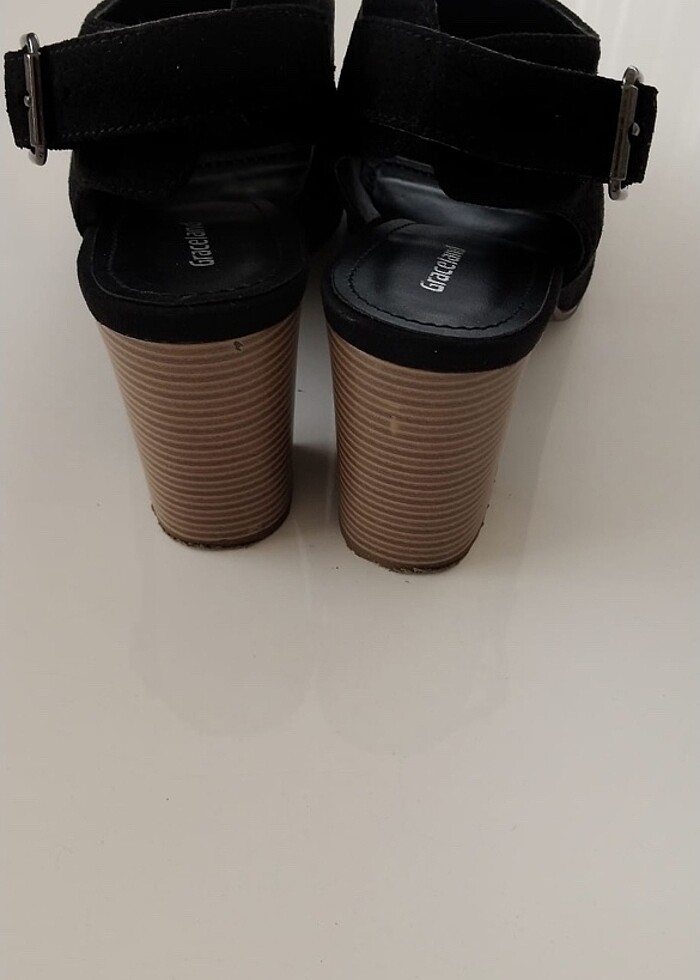 Nubuk Topuklu Ayakkabı - Görsel 4