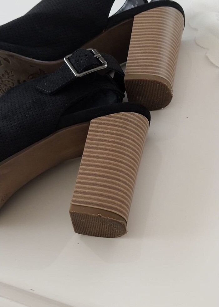 Nubuk Topuklu Ayakkabı - Görsel 5