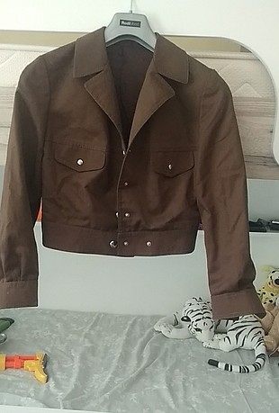 kahve rengi kısa mont
