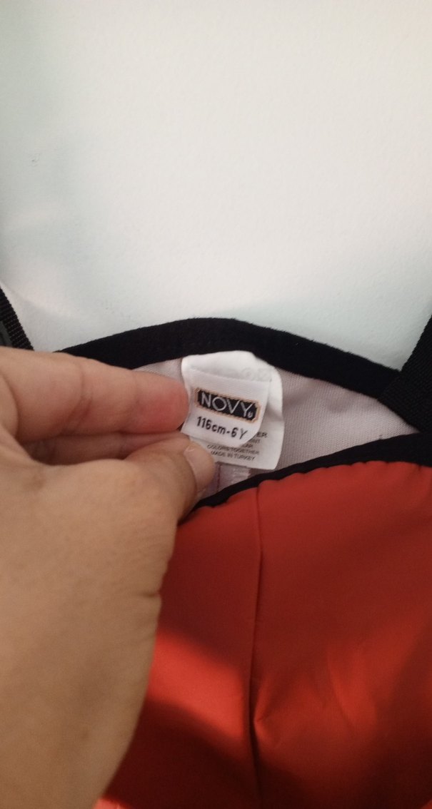 Kızlar İçin Koyu Kırmızı Fermuarlı Tulum - Görsel 2