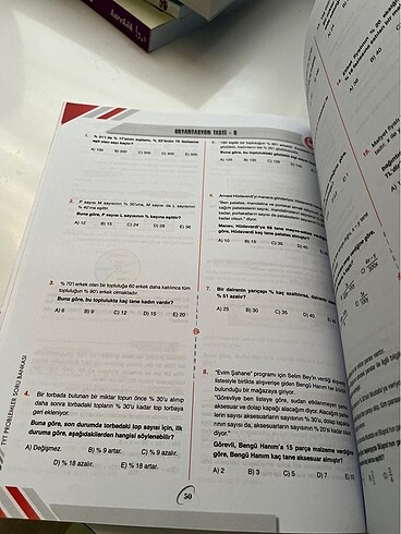  Beden BİLGİ SARMAL PROBLEM TEST SATILDI