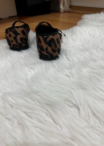 37 Beden kahverengi Renk Zara Kahverengi Leopar Desenli Babet