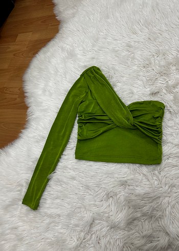H&M H&M Tek Kollu Yeşil Bluz
