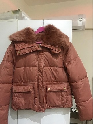 Defacto yeni sezon yakası kürklü mont