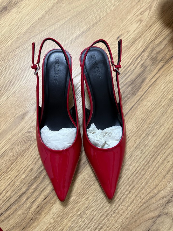 Kırmızı Stiletto Topuklu Ayakkabı - Görsel 2