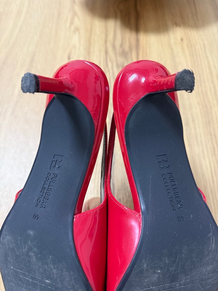 Kırmızı Stiletto Topuklu Ayakkabı - Görsel 5