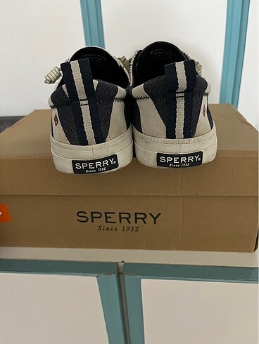 Speery çizgili mavi sneaker