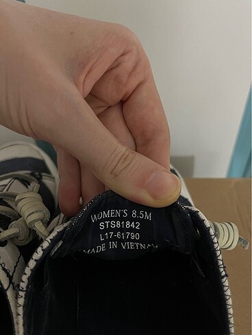 Speery çizgili mavi sneaker - Görsel 5