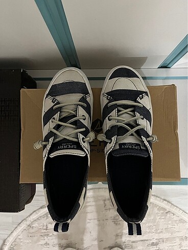 39 Beden lacivert Renk Speery çizgili mavi sneaker