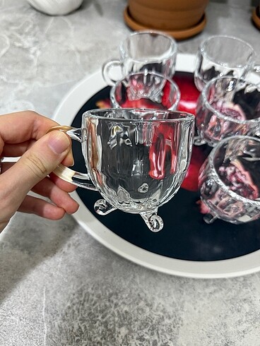 Beden Madame coco cam çay fincanı