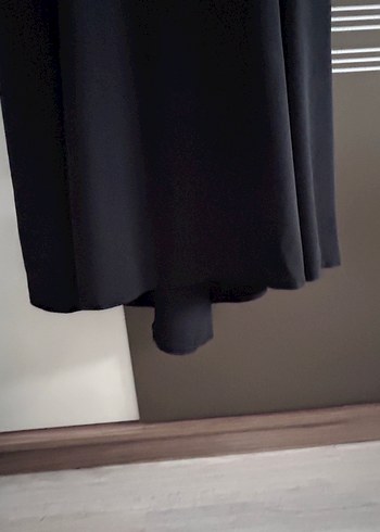 Dantel İşlemeli Siyah Uzun Abiye Elbise - Görsel 2