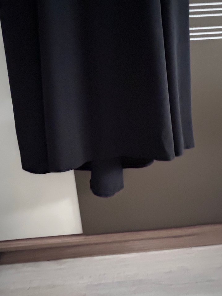 Dantel İşlemeli Siyah Uzun Abiye Elbise - Görsel 2