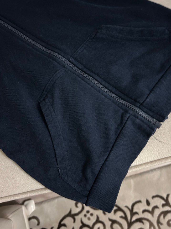 2 Adet Erkek Çocuk Lacivert Kapüşonlu Fermuarlı Sweatshirt - Görsel 3