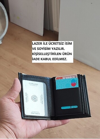 0453 Suni deri ? Vinleks DİKEY , kart , kağıt para bölmeli SİYAH