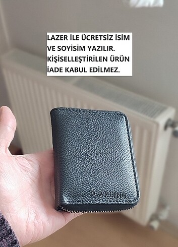 587  UNISEX CÜZDAN VİNNEKS DERİ SİYAH DİKEY