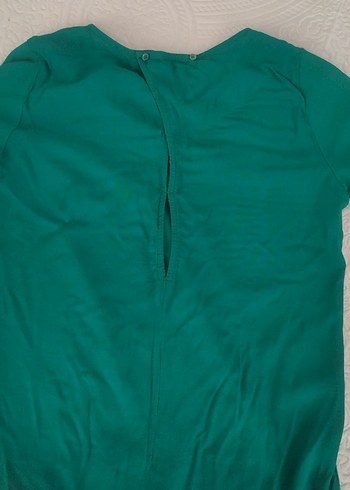 Yeşil Kadın Basic Kısa Kollu Tişört - Görsel 3