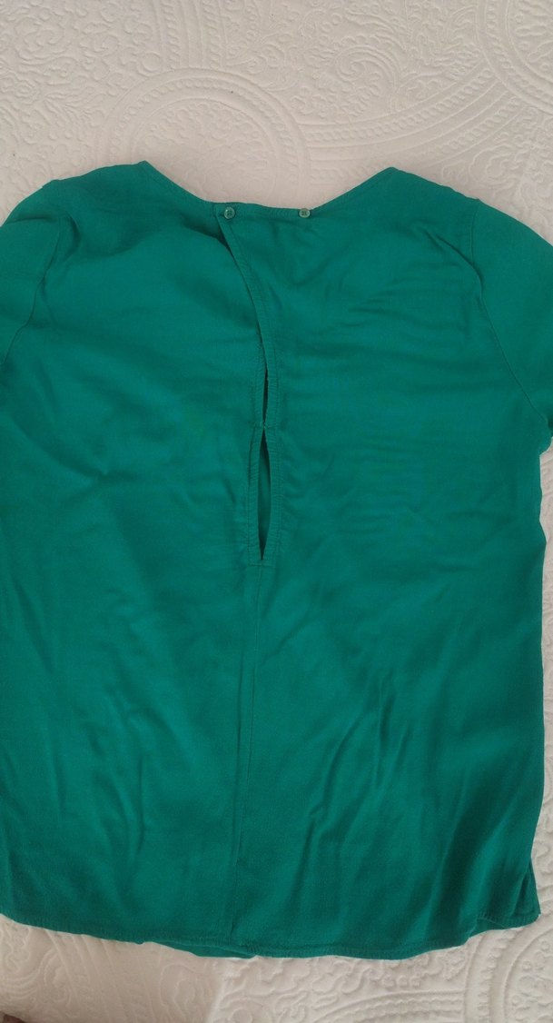 Yeşil Kadın Basic Kısa Kollu Tişört - Görsel 3