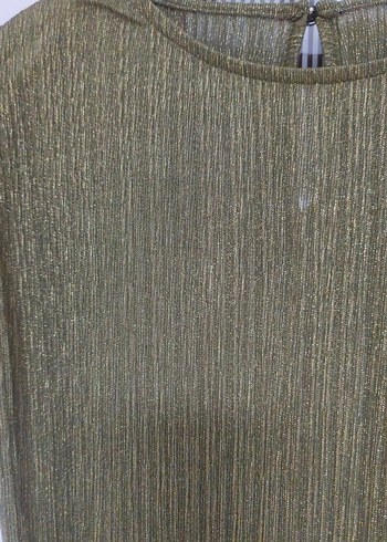 Haki  Piliseli Uzun Kolsuz Elbise - Görsel 5