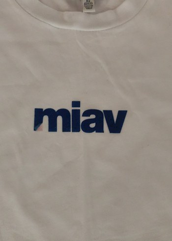 Beyaz miav Baskılı Kadın Tişört - Görsel 3