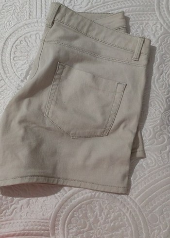 Bej ve Mavi Kadın Kot Şortlar - Görsel 7