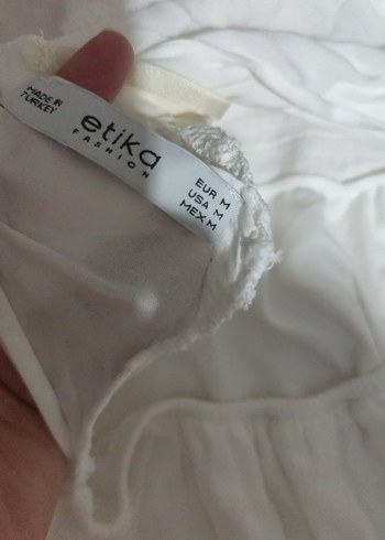 Nakışlı Beyaz Bohem Midi Elbise - Görsel 5