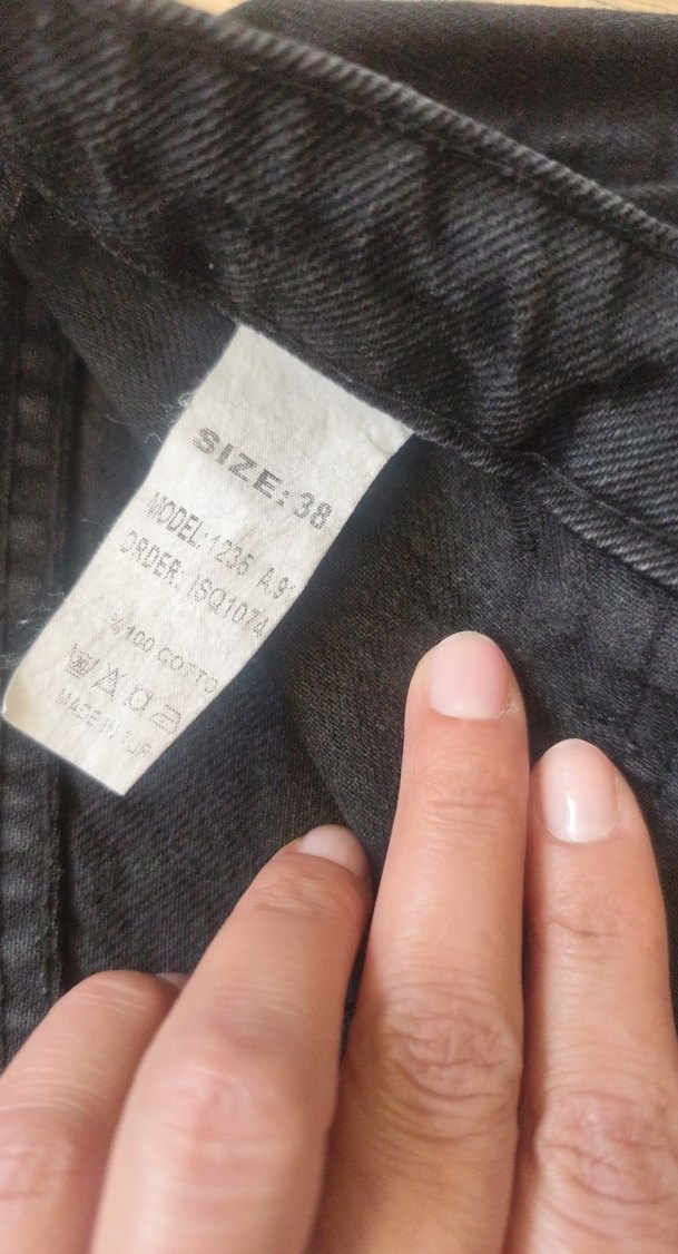 Kadın Siyah Bol Kesim Kemerli Denim Pantolon - Görsel 3