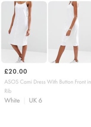 Asos Beyaz Elbise