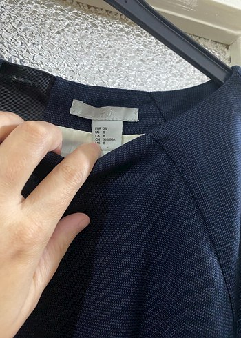 Lacivert Midi Kadın Ofis Elbisesi - Görsel 2