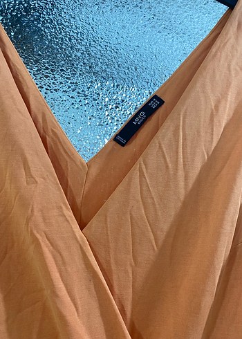 V Yaka Uzun Kadın Elbise - Görsel 2