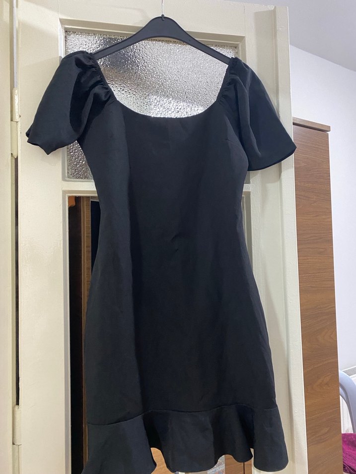 Uzun Kollu Yeşil Kadın Ofis Elbisesi - Görsel 4