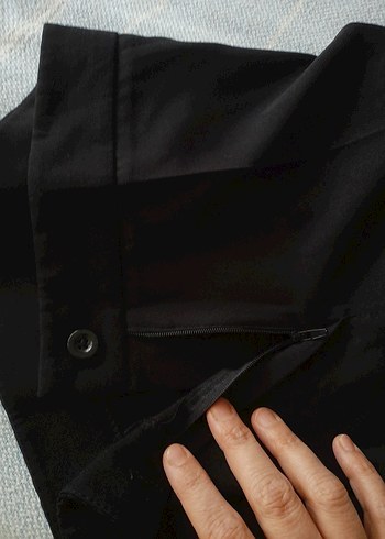 Siyah Maxi Kadın Kumaş Pantolon.İnce yazlıktır. - Görsel 4