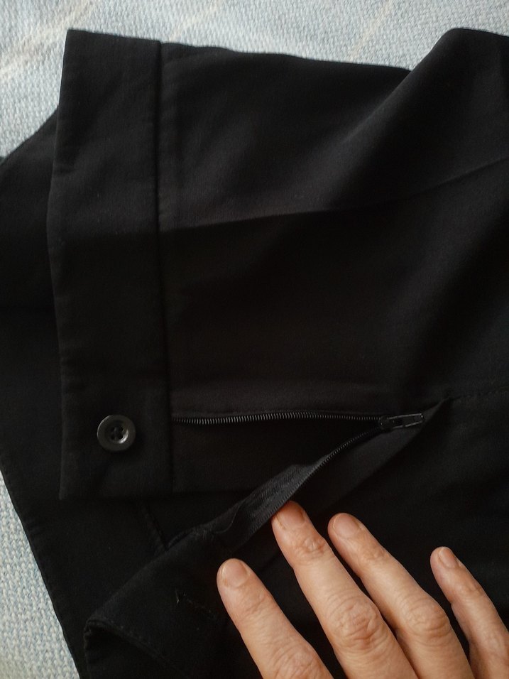 Siyah Maxi Kadın Kumaş Pantolon.İnce yazlıktır. - Görsel 4