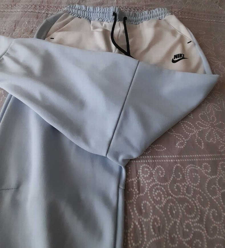 Erkek Mavi Bel Detaylı Rahat Kesim Eşofman - Görsel 2